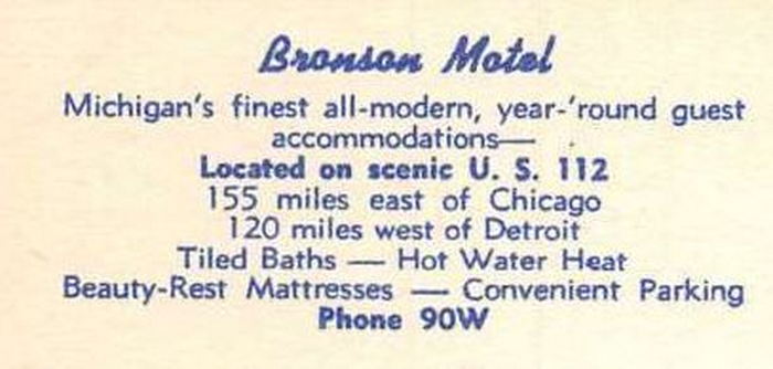 Bronson Motel - Vintage Postcard